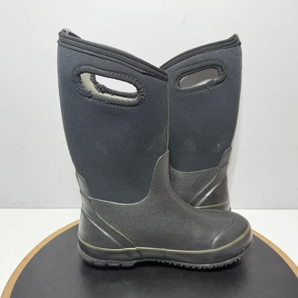 Bogs Classic High Boots Youth Size 4 Black Waterproof Insulated Winter Snow